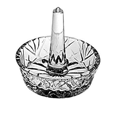 Majestic Gifts Crystal Ring Holder, Fully Leaded Crystal for Added Beauty, 3.25" Height