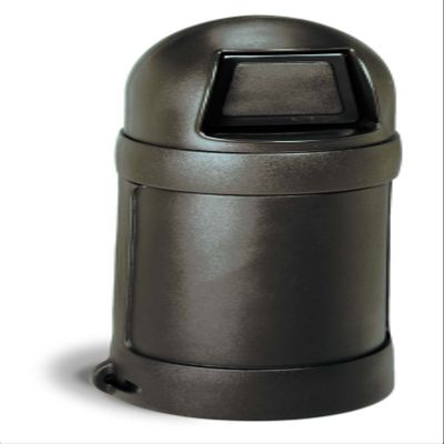 Continental 1305BN, 18-Gallon Roun'Top LLDPE Waste Receptacle, Round, Brown (Case of 1)