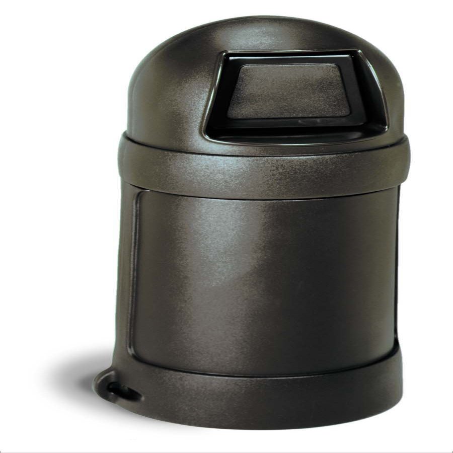 Continental 1305BN, 18-Gallon Roun'Top LLDPE Waste Receptacle, Round, Brown (Case of 1)