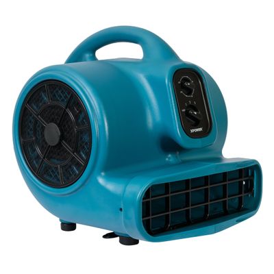 XPOWER X-430TF Pro 1/3 HP 2000 CFM Centrifugal Air Mover, Carpet Dryer, Floor Fan, Blower, Timer, Filter, for Water Damage Restoration, Janitorial, Plumbing, Home Use,Blue