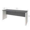Bestar Connexion 72W Narrow Desk Shell in Slate & Sandstone view 3