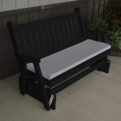 A & L Furniture Yellow Pine Traditional English Glider Bench, 5', Lime