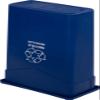 Carlisle FoodService Products TrimLine Rectangle RECYCLE Waste Container, 23 Gallons, Blue view 4
