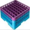 CFS OptiClean 49-Compartment Glass Rack with 2 Extenders Lavender view 1