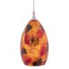 VAXCEL Milano Satin Nickel Mini Pendant Ceiling Light Red Orange Glass view 4