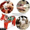 Nils Olsson Hemslojd Ab Traditional Wooden Swedish Dala Horse - Red 5" (13cm) view 3