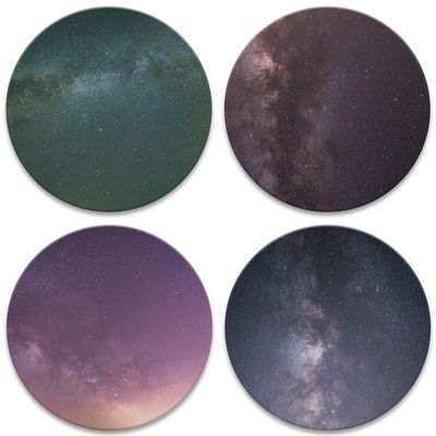 CoasterStone Starlight Star Bright Set of 4 Coasters, One Size, Multicolored