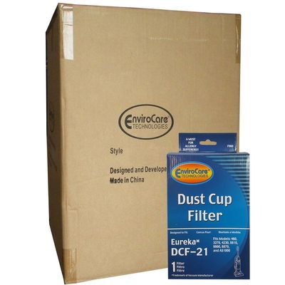 (25) Eureka DCF 21 Pleated Dust Cup HEPA w/activated Charcoal Vacuum Filter, Sanitaire Upright Bagless, Comfort Clean, Airspeed, Pet Lover Lite, Whirlwind, Expert Vacuum Cleaners, 68931A, 67821, 3276A