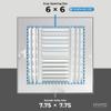 6"w X 6"h 4-Way AIR Supply Grille - Vent Cover & Diffuser - Flat Stamped Face - White [Outer Dimensions: 7.75"w X 7.75"h] view 2