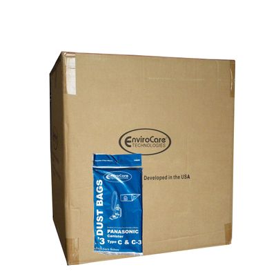 150 Panasonic Type C C-3 C3 Allergy Vacuum Bags, Canisters Vacuum Cleaners, MC-125P, MC125P, MC771, MC772, MC8310, MC8320, MC8330