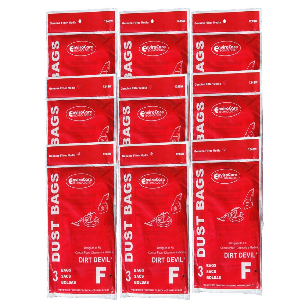27 Royal Dirt Devil Canister Type F Allergy Vacuum Bags, Can Vac, Power Pak Vacuum Cleaners, 3-200147-001, 3200147001, 200147, RY200147, 3-300475-001, 3300475001, 300475, 3-200348-001, 3200348001, 200348, 1-200103-001,1200103001, 200103, 2160, 2160CA