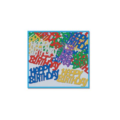 Happy Birthday Fanci-Fetti (multi-color) Party Accessory  (1 count) (.5 Oz/Pkg)