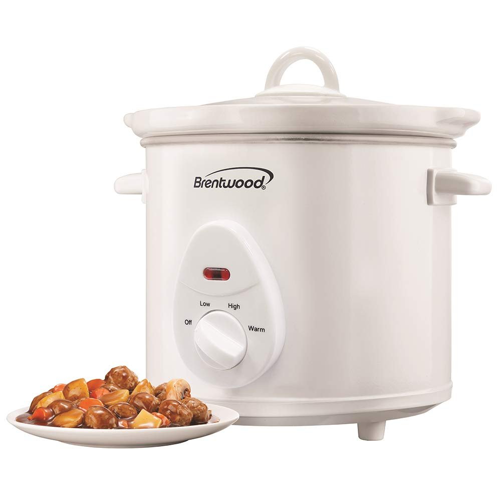 Brentwood SC-135W Appliances 3 quart Slow Cooker, White