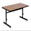 Correll 24"x72" Adjustable Height Training & Computer Tables, Medium Oak High Pressure Laminate, Computer Work Station (CSA2472-06) view 1