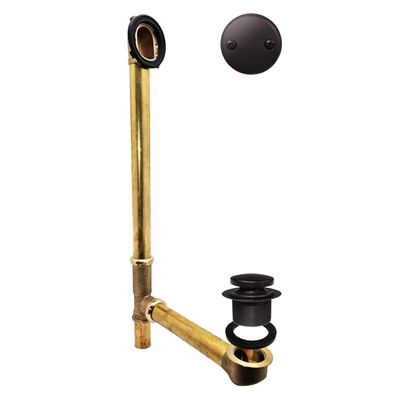 Westbrass D326-20G-12 Tip Toe Bath Waste - 22 in. Make-Up, 20 Ga. Tubing in Oil Rubbed Bronze