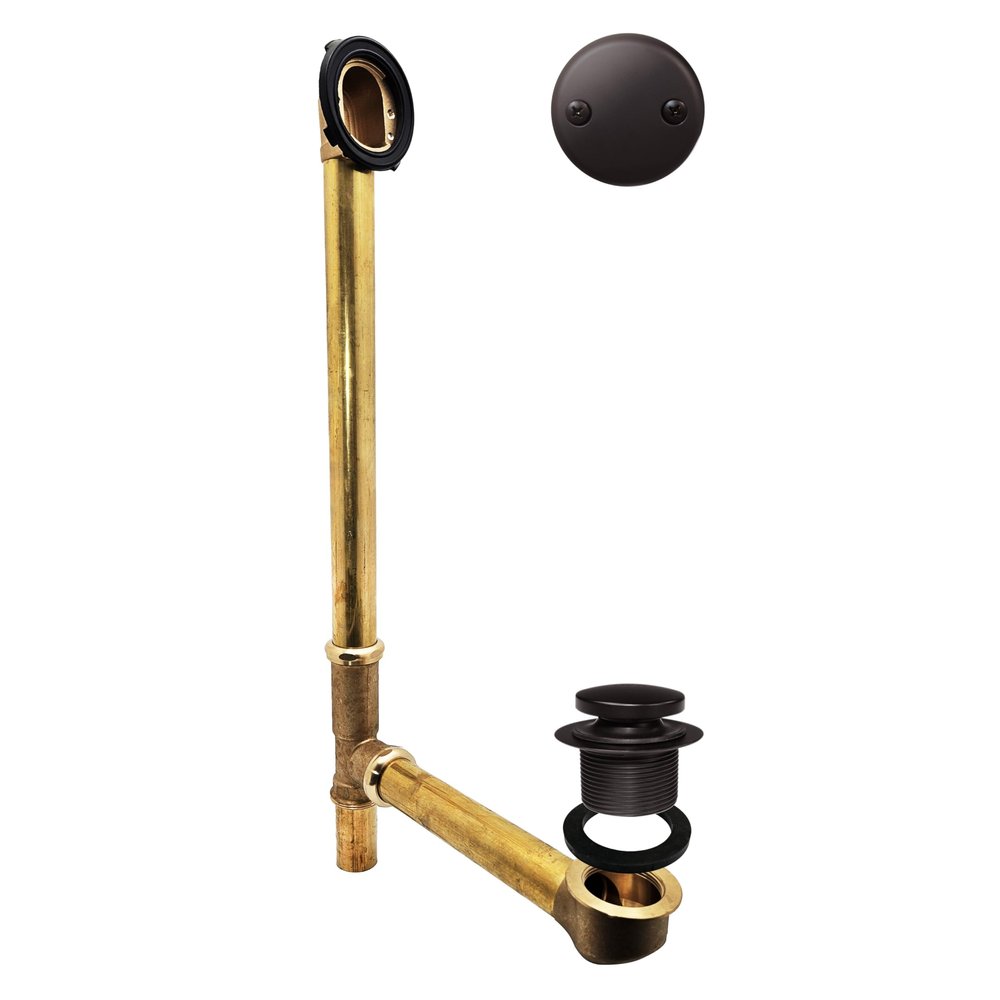 Westbrass D326-20G-12 Tip Toe Bath Waste - 22 in. Make-Up, 20 Ga. Tubing in Oil Rubbed Bronze