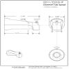 Westbrass Nose Diverter 5-1/2" Tub Spout, Matte Black, D311-62 view 4