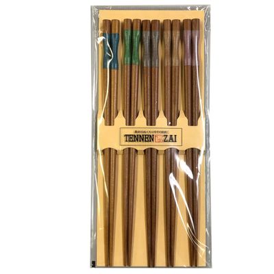 Chopsticks 5P set for guests, Natural Wood