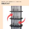 ISETO I-485 DEVIC Rotating Rack, 3 Tiers, Brown view 4
