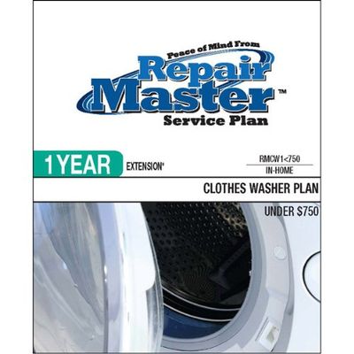 Repair Master 1-Yr Extension Clothes Washer Plan - $750 and Over