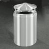 Glaro Inc. Glaro 16 Gallon Ash/Trash Receptacle w/Canopy Top, Satin Aluminum - H1502SA view 1