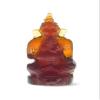 Daum Crystal Ganesha Dark Amber view 1