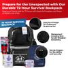 First My Family All-in-One 4 Person, 72 Hour Emergency Survival Kit for Fires, Earthquakes, Hurricanes, Floods, Tsunami and Other Disasters - Premium Black Backpack view 2