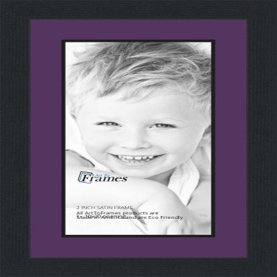 10x20 / 10 x 20 Picture Frame Satin Black .. 2'' Wide with a 2'' Double mat