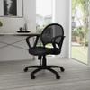 Boss Office Products Mesh Task Chair with Loop Arms in Black view 2