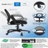Boss Office Products Mesh Task Chair with Loop Arms in Black view 4
