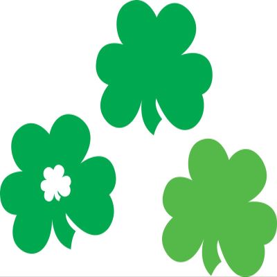 Creative Converting Plastic Shamrocks Silhouette Decoration Assortment, 3 Per Package
