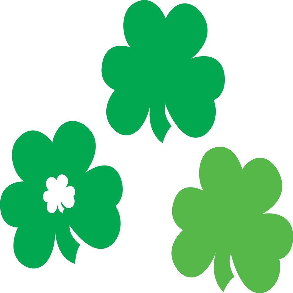 Creative Converting Plastic Shamrocks Silhouette Decoration Assortment, 3 Per Package