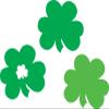 Creative Converting Plastic Shamrocks Silhouette Decoration Assortment, 3 Per Package view 1