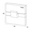 Tiger Safira, Towel Hook Large, Chrome, 35x60x60mm view 3