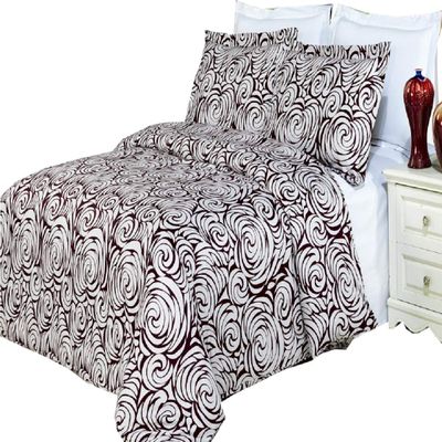 8PC Tutsin Cal-King Size Bed in a Bag- Medium Weight Down Alternative Comforter (Duvet Insert) with Cotton Duvet Cover Set and Bed Sheets