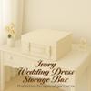 HANGERWORLD Wedding Dress Storage Box Bridal Gown Preservation Kit including 10 sheets of Archival Acid Free Tissue Paper (Small, Ivory) view 2