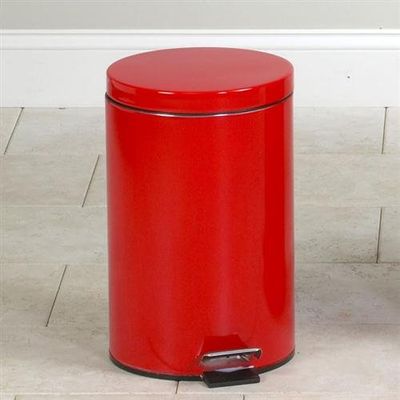 Small Round Red Waste Receptacle