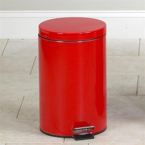 Small Round Red Waste Receptacle