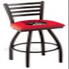Holland Bar Stool Co. L014-25" Black Wrinkle UNLV Swivel Bar Stool with Ladder Style Back view 1