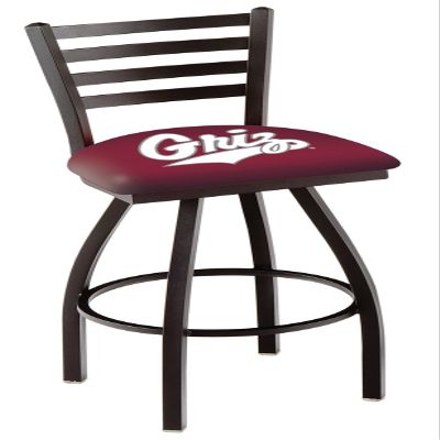 Holland Bar Stool Co. L014-25" Black Wrinkle Montana Swivel Bar Stool with Ladder Style Back