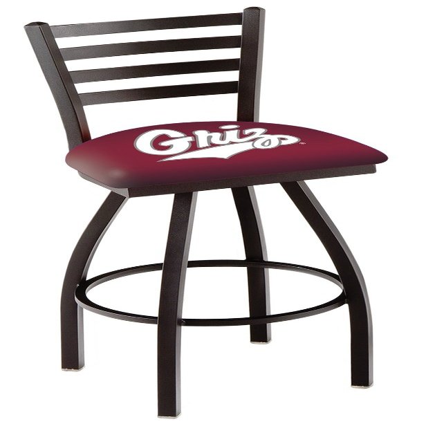 Holland Bar Stool Co. L014-25" Black Wrinkle Montana Swivel Bar Stool with Ladder Style Back