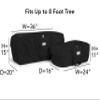 Covermates Keepsakes Garland Duffle Bag - Durable Polyester, Reinforced Handles, Fits up to 25 Foot Garland Depending on Thickness - Holiday Storage, Black view 3