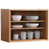 (Fujiboeki) Fuji Boeki 81909 Cupboard, Kitchen Storage, Compact, Width 23.6 x Depth 11.4 x Height 17.3 inches (60 x 29 x 44 cm), Natural, Glass Door, Movable Shelf, Living Alone, Assembly view 1
