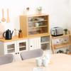 (Fujiboeki) Fuji Boeki 81909 Cupboard, Kitchen Storage, Compact, Width 23.6 x Depth 11.4 x Height 17.3 inches (60 x 29 x 44 cm), Natural, Glass Door, Movable Shelf, Living Alone, Assembly view 2