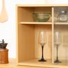 (Fujiboeki) Fuji Boeki 81909 Cupboard, Kitchen Storage, Compact, Width 23.6 x Depth 11.4 x Height 17.3 inches (60 x 29 x 44 cm), Natural, Glass Door, Movable Shelf, Living Alone, Assembly view 4