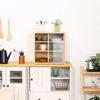 (Fujiboeki) Fuji Boeki 81908 Cupboard, Kitchen Storage, Compact, Width 16.9 x Depth 11.4 x Height 17.3 inches (43 x 29 x 44 cm), Natural, Glass Door, Movable Shelf, Living Alone, Assembly view 3