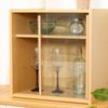 (Fujiboeki) Fuji Boeki 81908 Cupboard, Kitchen Storage, Compact, Width 16.9 x Depth 11.4 x Height 17.3 inches (43 x 29 x 44 cm), Natural, Glass Door, Movable Shelf, Living Alone, Assembly view 4