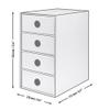 Rssler SOHO 4 Drawer Filing Storage Box - Navy Blue view 3