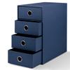 Rssler SOHO 4 Drawer Filing Storage Box - Navy Blue view 4