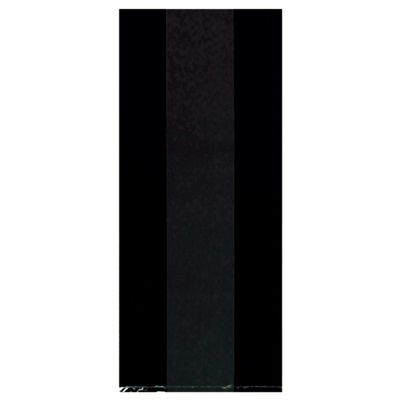 Large Cello Party Bags - 11.5" x 5" (25 Pc) - Perfect for Gift Packaging & Event Celebrations, Black